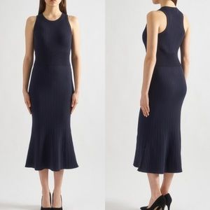 Jason Wu Grey Label black sleeveless knit ribbed midi dress